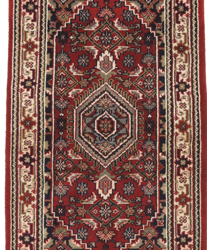 Handmade Floral Tribal Carpet for Bedroom and Bathroom 3X5 ft Oriental Bidjar Carpet