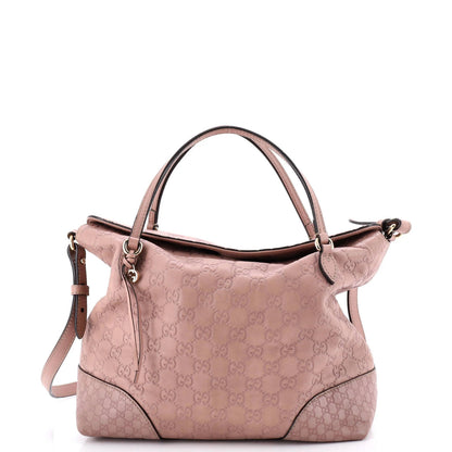 Gucci Bree Convertible Top Handle Bag Guccissima Leather Medium