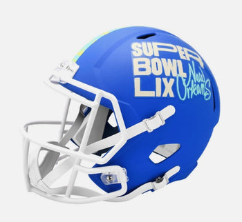 Super Bowl 59 Riddell Royal Blue SPEED REPLICA Full Size Football Helmet