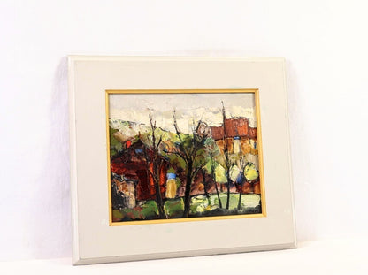 Krzysztof Raczynski Oil Painting Kazimierz Landscape Poland Signed 1991