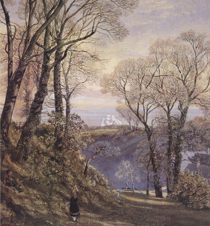 John Brett February In The Isle Of Wight " Offset Lithograph Renais