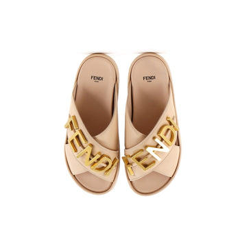 Fendi Women'S Fendigraphy Slide Sandals Leather