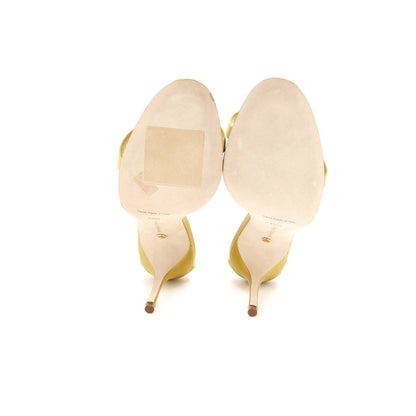 Manolo Blahnik Women'S Campanilla Heeled Sandals Satin 105