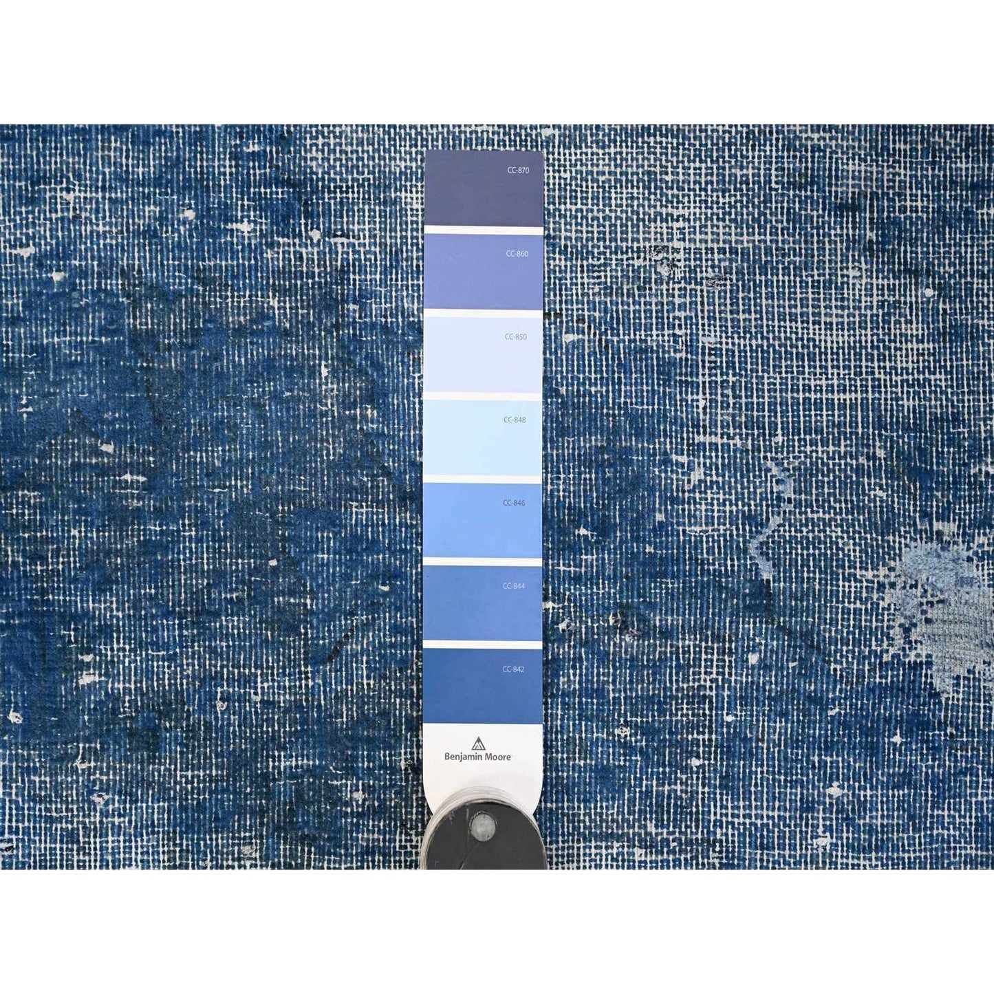 9'5"X12'7" Mavericks Blue Vintage Zoroastrian Karman Wool Oriental Rug