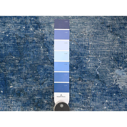 9'5"X12'7" Mavericks Blue Vintage Zoroastrian Karman Wool Oriental Rug