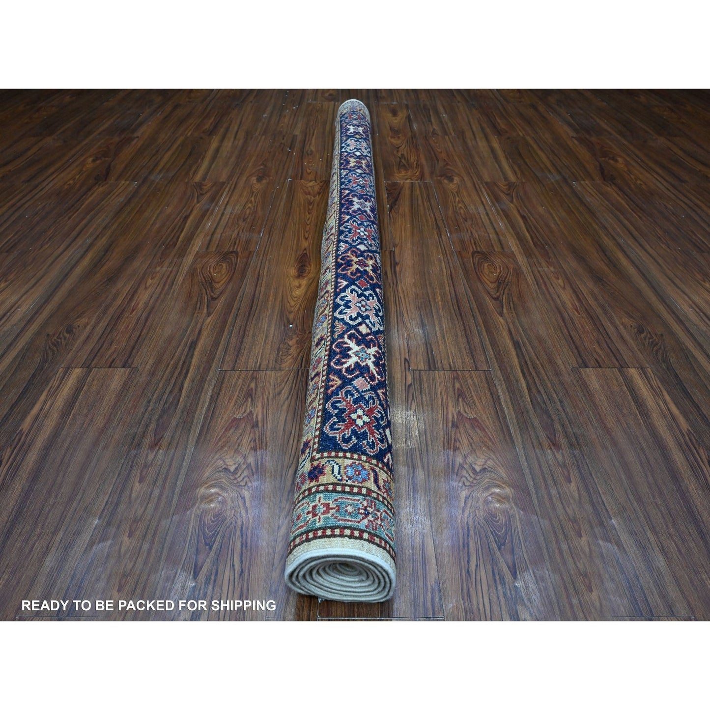 6'X6' White Pepper Hand Knotted Geometric Patterns Super Kazak Square Rug