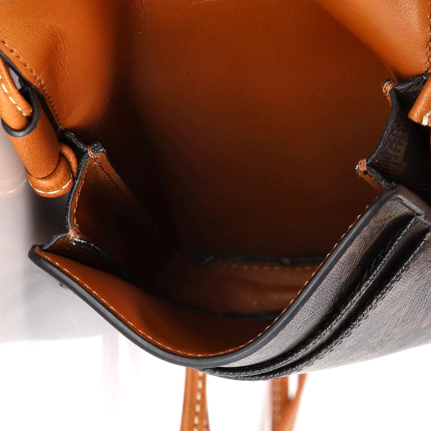 Celine Phone Pouch Crossbody Triomphe Coated Canvas With Leather