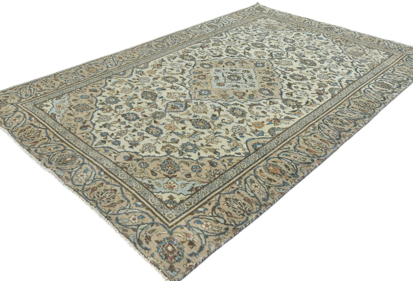 Hand-Knotted Semi-Antique Oriental Rug Muted