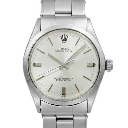 Rolex Oyster Perpetual 1002 Silver Case Size 34Mm34Mm Men'S Used Watch #24174
