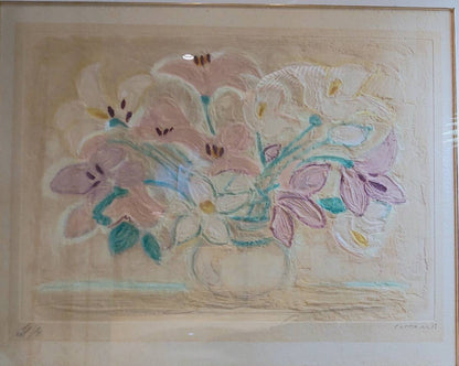 Andr Cottavoz Lithograph "Douceur Et Harmonie" E.A. Viii/X Signed Flowers