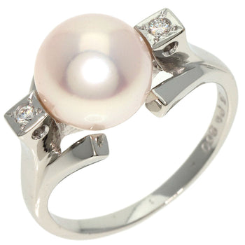 MIKIMOTO   Ring Pearl Pearl 2P Diamond Platinum