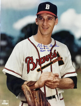 Warren Spahn Autographed 16X20 Baseball Photo