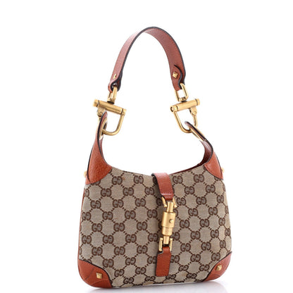 Gucci Piston Lock Jackie Hobo Gg Canvas Mini