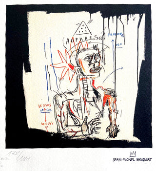 Jean-Michel Basquiat Lithograph Coa Signed Stamp