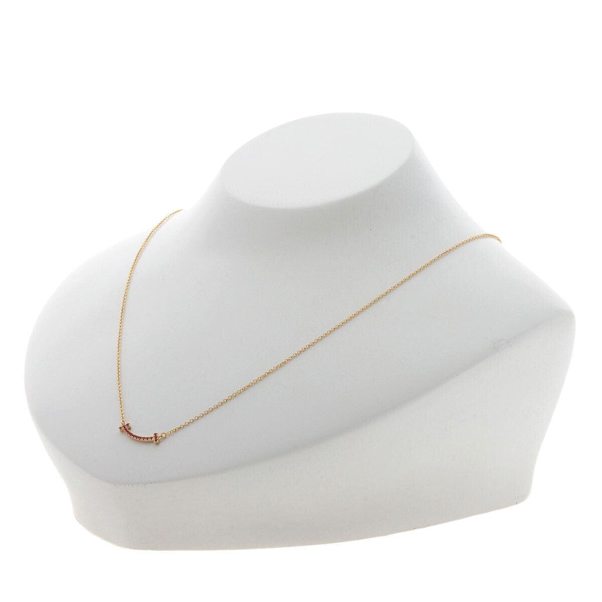 Tiffany&Co.   Necklace T Smile Mini Pink Sapphire