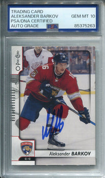 Aleksander Barkov Autographed O-Pee-Chee Card Psa Auto Grade 10