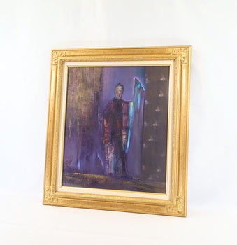 Lucila Viso Original Oil Painting Le Prefere Signed 1998 F10 Argentina France