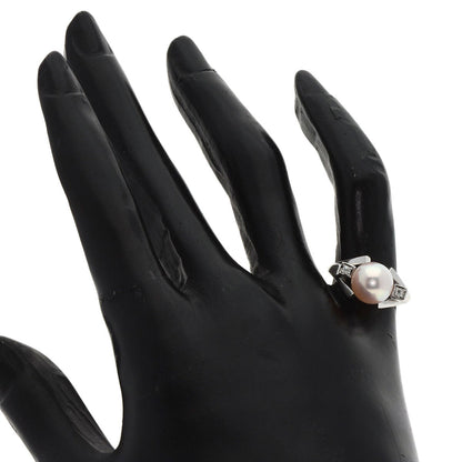 MIKIMOTO   Ring Pearl Pearl 2P Diamond Platinum