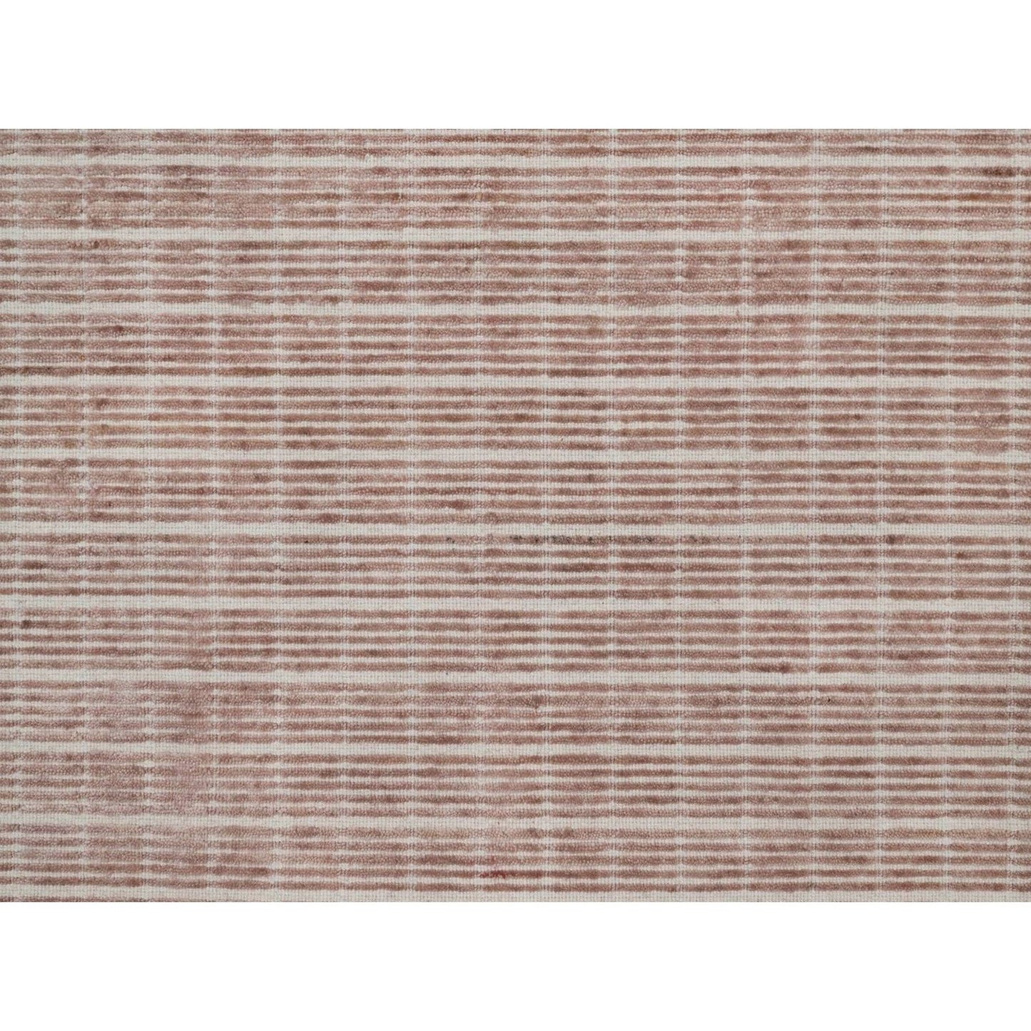 10'1"X14' Rose Pink Modern Plain Decor Box Design Loomed Knotted Wool Rug
