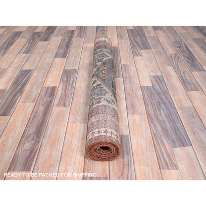 3'3"X6'6" Brown Old Zoroastrian Balooch Clean Pure Wool Hand Knotted Rug