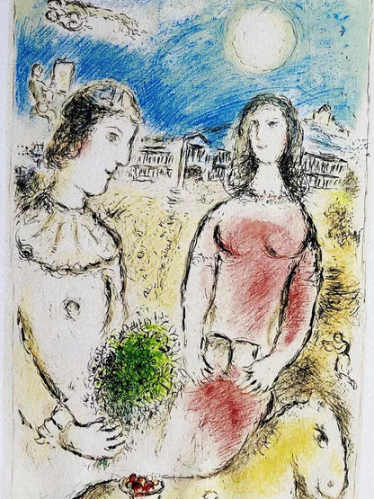 Marc Chagall Lithograph Coa Signed Published 1980 Maeght-Paris