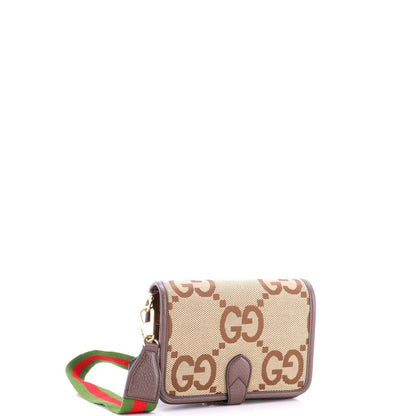 Gucci Buckle Messenger Bag Jumbo Gg Canvas Small