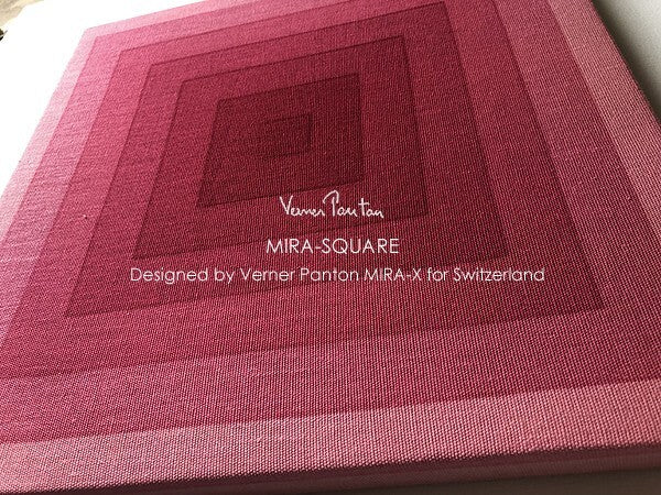 Vintage Verner Panton Mira X Square Pink Gradation Cotton Art Board Mid Century
