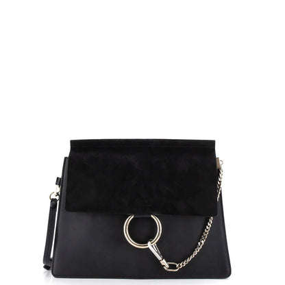 Chloe Faye Shoulder Bag Leather And Suede Medium