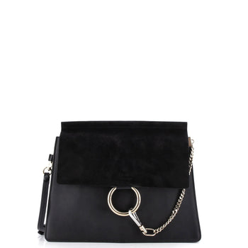 Chloe Faye Shoulder Bag Leather And Suede Medium