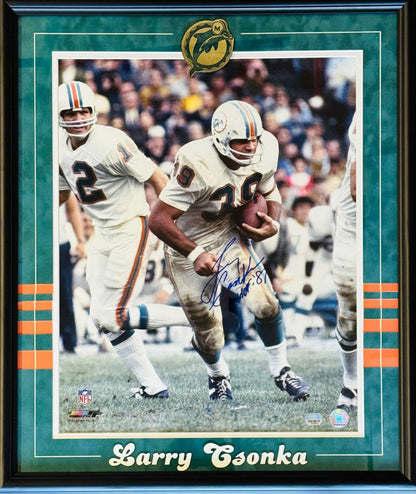 Memories Framed 16x20 Photo Autographed By Larry Csonka