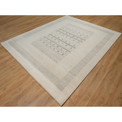 8'1"X10' White Modern Lori Buft Animal Figurines Wool Hand Knotted Rug