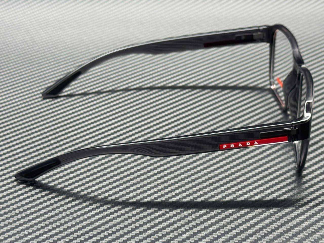 PRADA LINEA ROSSA PS 05RV 01D1O1 Transparent Grey Men's 54 mm Eyeglasses