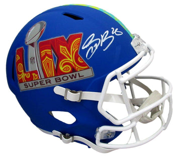 Saquon Barkley Signed Blue Sb Lix Full Size