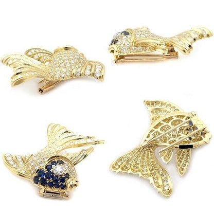 Van Cleef & Arpels Fish Motif Brooch Diamond K18Yg