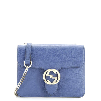 Gucci Interlocking Shoulder Bag Leather Small