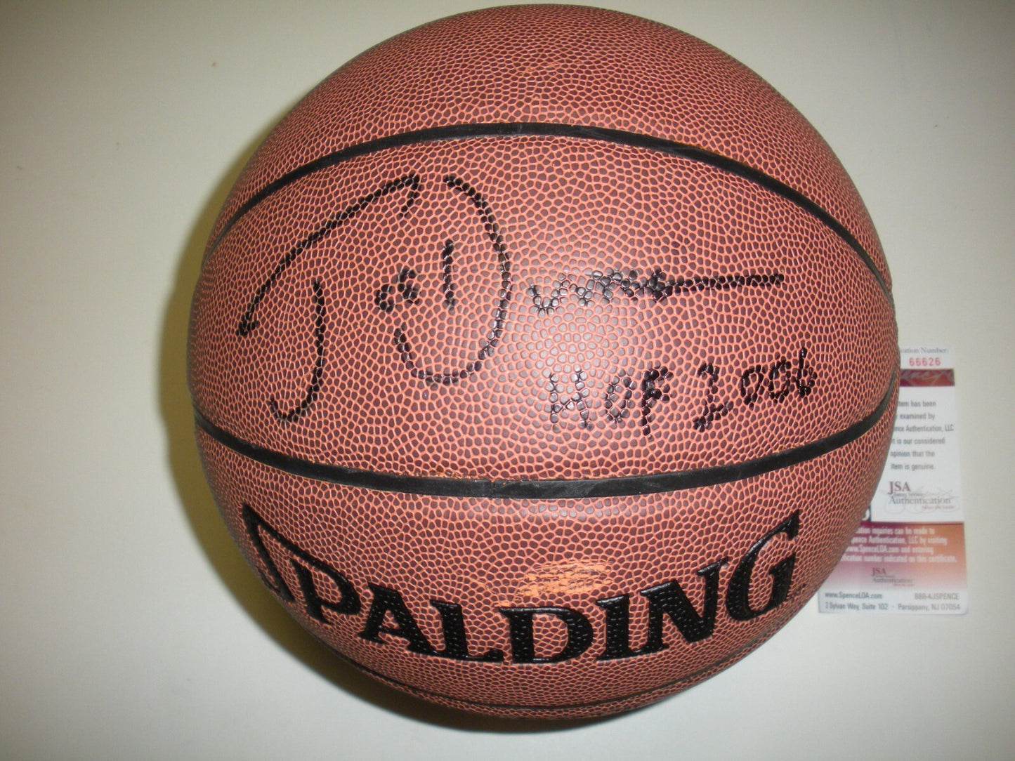 Joe Dumars Pistons,Hof Jsa/Coa Signed Basketball