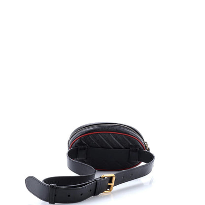 Gucci Gg Marmont Belt Bag Diagonal Quilted Leather