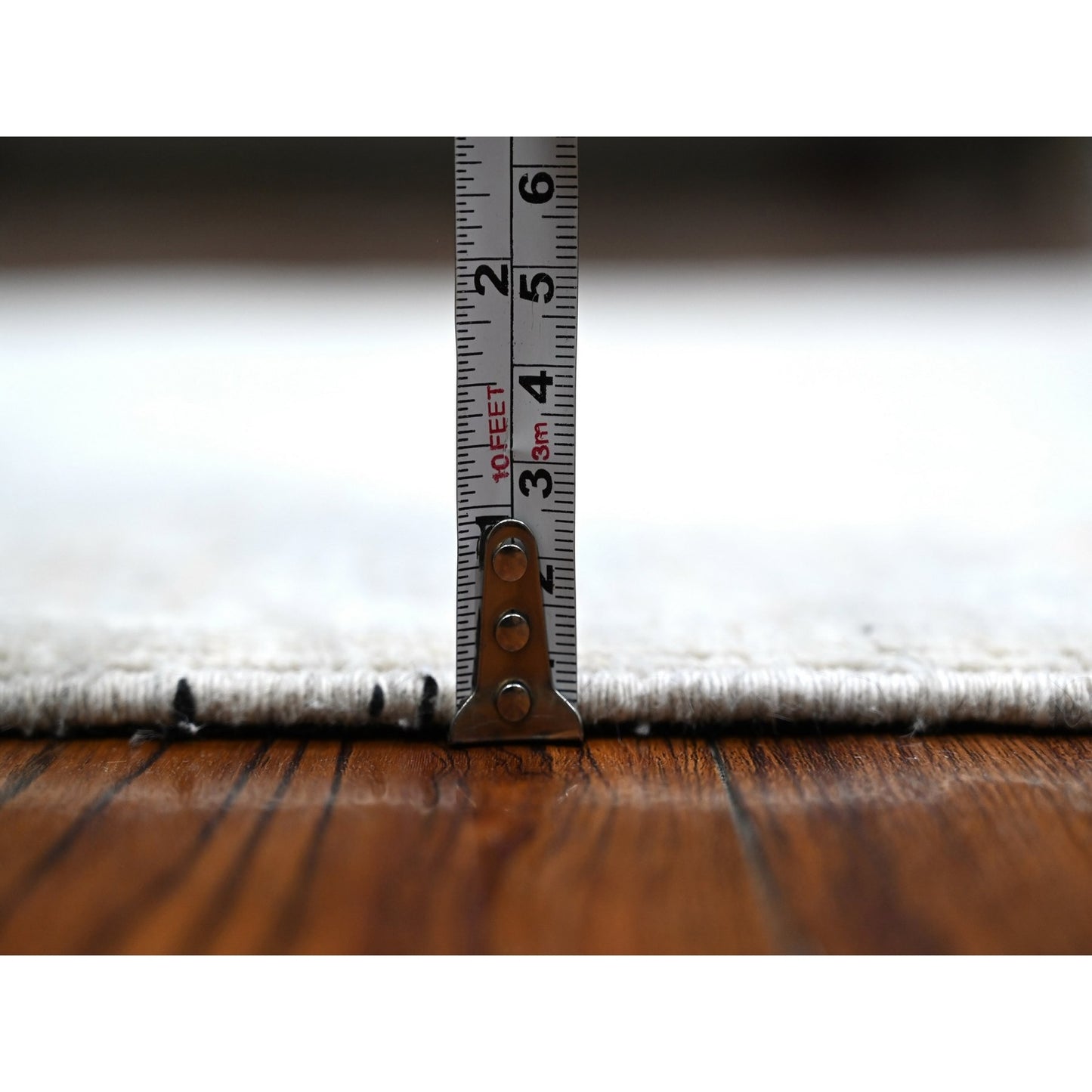 3'1"X5' Gray Washed Out Zoroastrian Design Hand Knotted Wool Oriental Rug