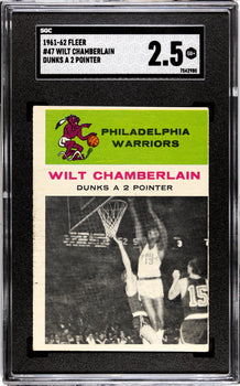Wilt Chamberlain 1961-62 Fleer Dunks A 2 Pointer #47 Sgc 2.5