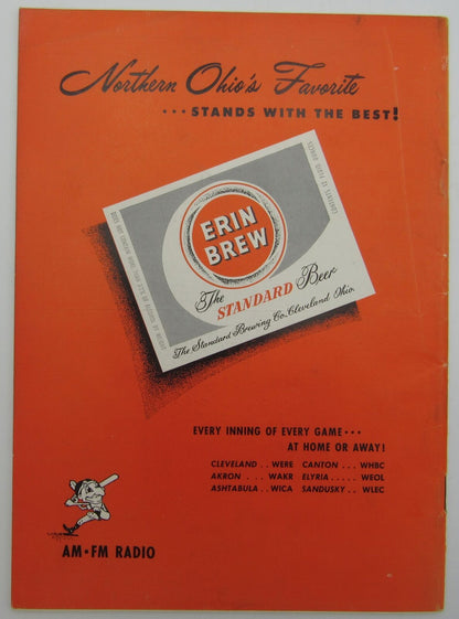 1952 Cleveland Indians Yearbook 144481