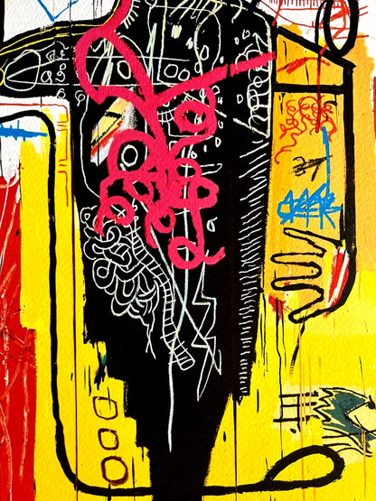 Jean-Michel Basquiat Lithograph Handmade Coa Signed By Hand Numbered