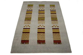 Contemporary Gray Indo-Gabbeh Oriental Rug