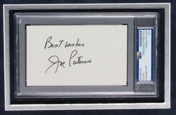 Joe Paterno Signed/Inscribed Cut Card W/ Photo