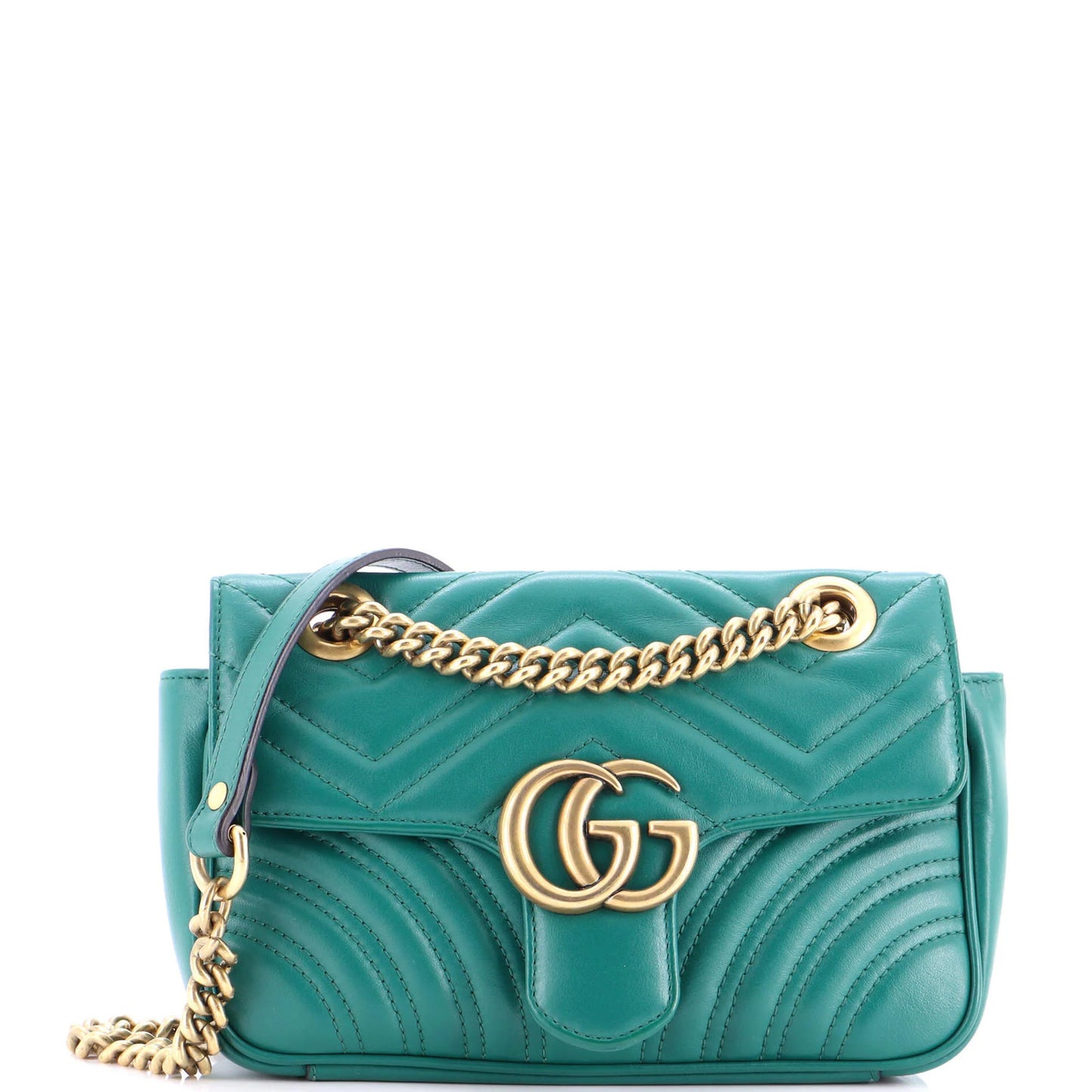 Gucci Gg Marmont Flap Bag Matelasse Leather Mini