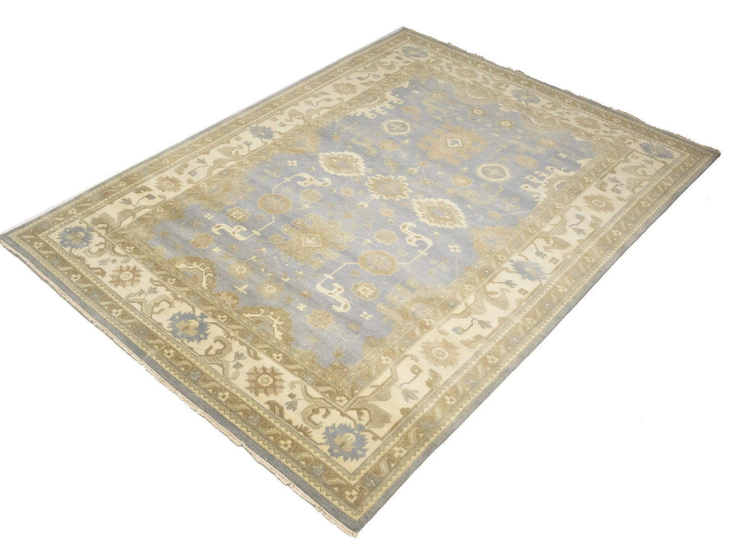 Extra Large Handmade Oushak 10X14 ft Oriental Rug Floral Carpet Living Room