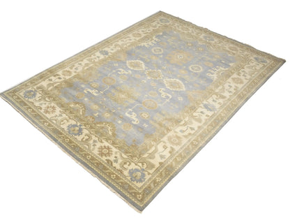 Extra Large Handmade Oushak 10X14 ft Oriental Rug Floral Carpet Living Room