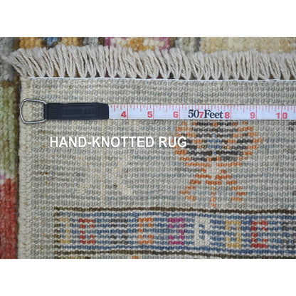 2'8"X11'8" Gray Rug Anatolian Village Inspired Hand Knotted Wool Runner