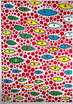 Yayoi Kusama, Eyes, Lithograph Mori Museum Coa Numbered In Pencil