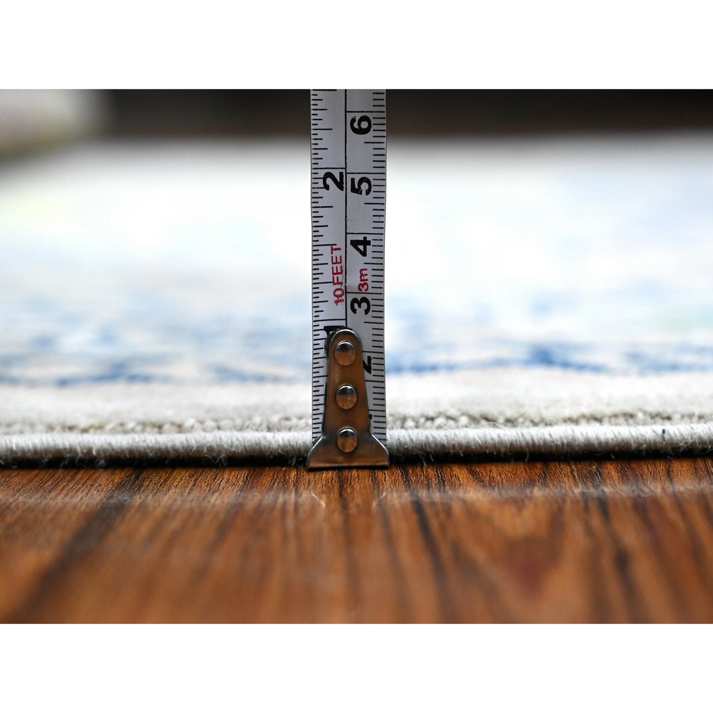 4'9"X6'9" Gray Fusion Kazak With Colorful Caucasian Design Oriental Rug