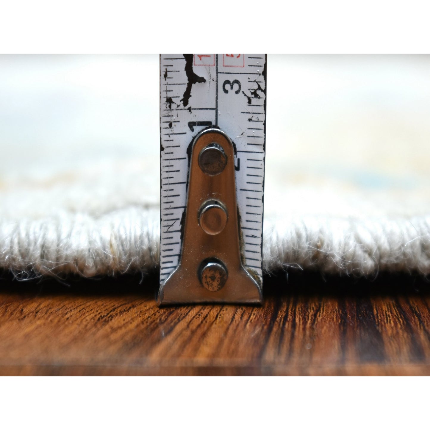 2'8"X9'9" Afghan Angora Ushak Soft Wool Hand Knotted Gray Runner Rug